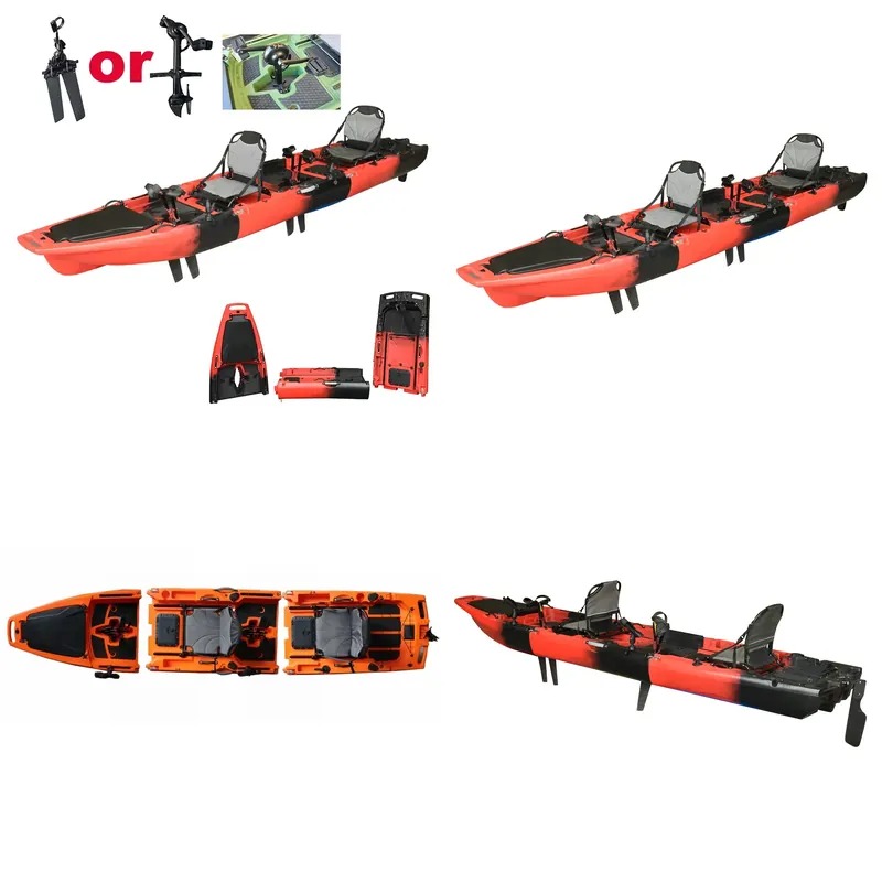 Hot Sale 14FT 2-Person Double  - Fishing Kayak Pedal Drive recension och pris