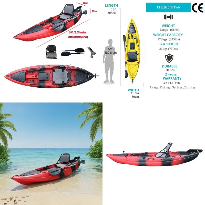 10ft Single Seat Sit on Fishin - Fishing Kayak Sit In recension och pris