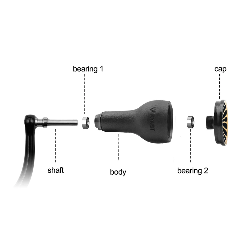 TPE Black Knob 27mm Compatible - Shimano Reel Stradic recension och pris